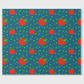 leraar Apple Worm Polka Dots Cadeaupapier (Vlak)