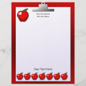 Leraar Apples Letterhead Stationery (Voorkant)