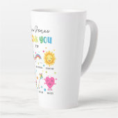 Leraar appreciatie Bedankt Card afstuderen Latte Mok (Rechterhoek)