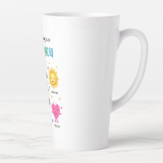 Leraar appreciatie Bedankt Card afstuderen Latte Mok (Rechts)