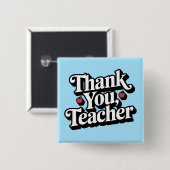 Leraar appreciatie Bedankt Vierkante Button 5,1 Cm (Voorkant /achterkant)