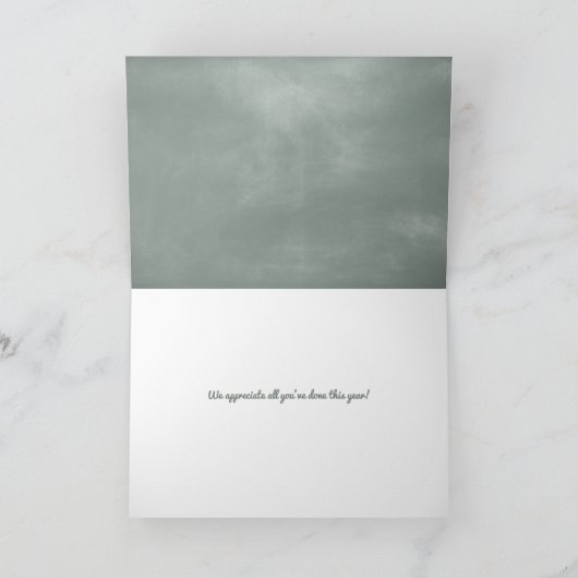 Leraar appreciatie dank je groene krijtbord kaart (Binnen)