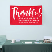 Leraar appreciatie dankzij de rode banner van het  (Beurs)