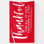 Leraar appreciatie dankzij de rode banner van het  (Verticaal)