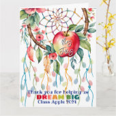 Leraar appreciatie Dream Catcher vingerafdruk Kaart (Gele Bloem)