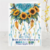 Leraar appreciatie Dream Catcher vingerafdruk Kaart (Gele Bloem)