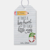 Leraar appreciatie Gnoom met boeken Cadeaulabel (Voorkant)