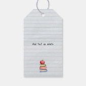 Leraar appreciatie Gnoom met boeken Cadeaulabel (Achterkant)