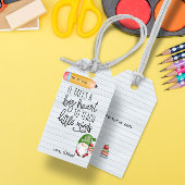 Leraar appreciatie Gnoom met boeken Cadeaulabel