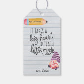 Leraar appreciatie Gnoom met hart Cadeaulabel (Voorkant)