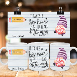 Leraar appreciatie Gnoom met hart Koffiemok