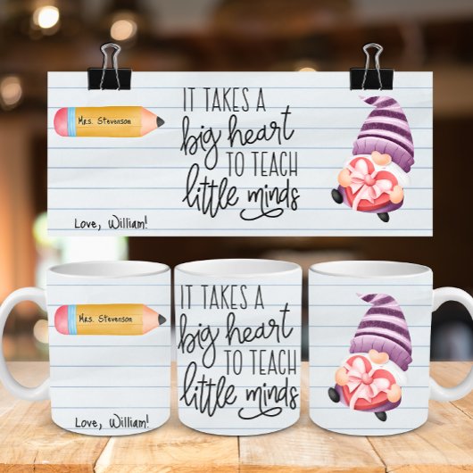 Leraar appreciatie Gnoom met hart Koffiemok