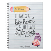 Leraar appreciatie Gnoom met hart Notitieboek (Voorkant)