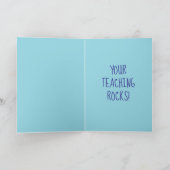 Leraar appreciatie Kaart, bedankje Aankondiging (Binnen)