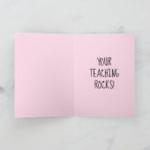 Leraar appreciatie Kaart, bedankje Aankondiging (Binnen)