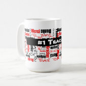 Leraar appreciatie meertalig Dank je Koffiemok (Voorkant links)