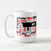 Leraar appreciatie meertalig Dank je Koffiemok (Links)