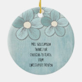 Leraar appreciatie Monogram onderwijs citaat Keramisch Ornament (Achterkant)