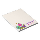 Leraar appreciatie Retro School Supplies Custom Notitieblok (Schuin)