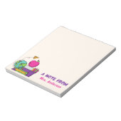 Leraar appreciatie Retro School Supplies Custom Notitieblok (Linkerzijde)