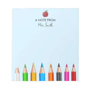 Leraar appreciatie Terug naar School Supplies Appl Notitieblok