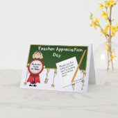Leraar Appreciation Day Blonde Girl Kaart (Gele Bloem)