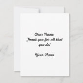 Leraar Appreciation Flat Card Bedankkaart (Achterkant)