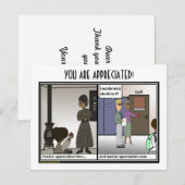 Leraar Appreciation Flat Card Bedankkaart (Voorkant / Achterkant)