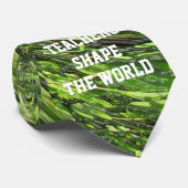 Leraar Appreciation Green Swirl Spiral Abstract Stropdas (Opgerold)