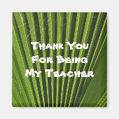Leraar Appreciation Palm Leaf Foto Hartelijk dank Magneet (Voorkant)