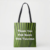 Leraar Appreciation Palm Leaf Foto Hartelijk dank Tote Bag (Voorkant)