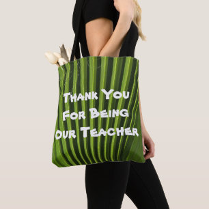 Leraar Appreciation Palm Leaf Foto Hartelijk dank Tote Bag