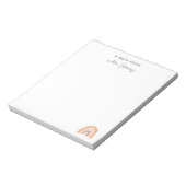 Leraar Appreciation Personalized Boho Rainbow Notitieblok (Linkerzijde)