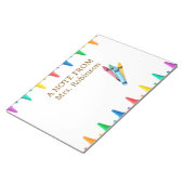 Leraar Appreciation Rainbow Crayon Notitieblok (Schuin)