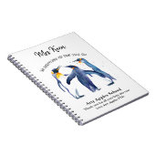Leraar Appreciation waterverf pinguïn Notitieboek (Rechterzijde)