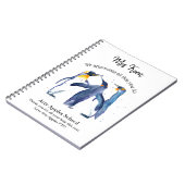 Leraar Appreciation waterverf pinguïn Notitieboek (Linkerzijde)