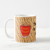 Leraar Apprecie Red Apple Classroom Dank u Koffiemok (Links)