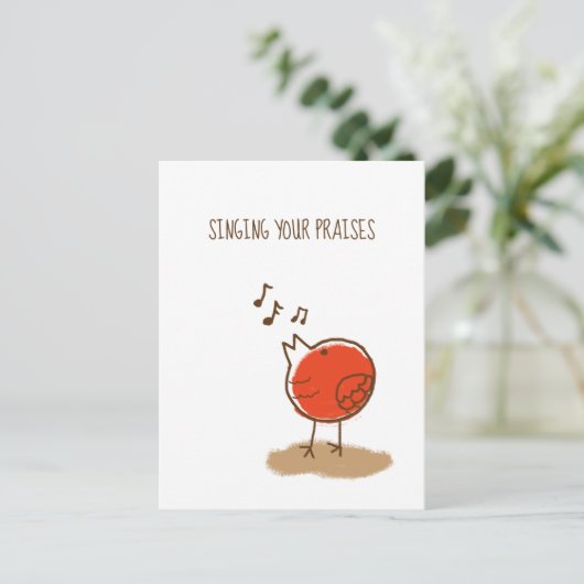 Leraar Appreciy Little Bird Bedankt Briefkaart (Staand voorkant)