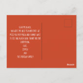 Leraar Appreciy Little Bird Bedankt Briefkaart (Achterkant)