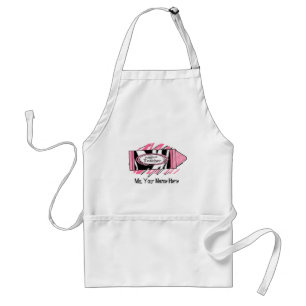 Leraar Apron voorschool - Zebra Print Crayon Standaard Schort
