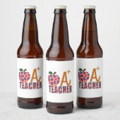 Leraar Art Apple A plus leraar Bier Etiket (Flessen)
