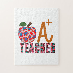 Leraar Art Apple A plus leraar Legpuzzel