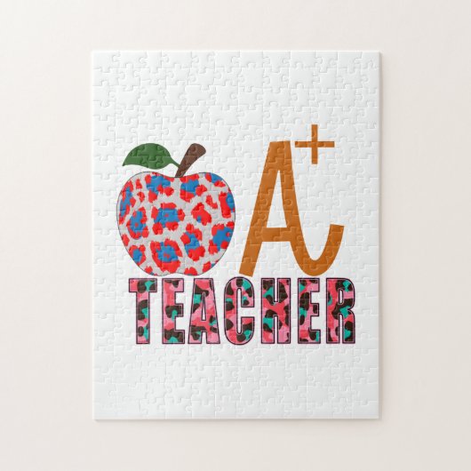 Leraar Art Apple A plus leraar Legpuzzel (Verticaal)
