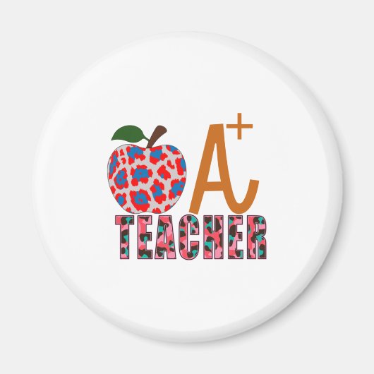 Leraar Art Apple A plus leraar Magneet (Voorkant)