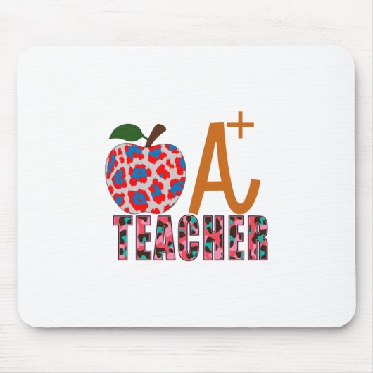 Leraar Art Apple A plus leraar Muismat (Voorkant)