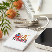 Leraar Art Apple A plus leraar Sleutelhanger (Voorkant Rechts)