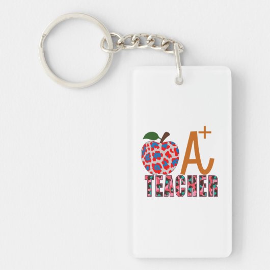 Leraar Art Apple A plus leraar Sleutelhanger (Voorkant)