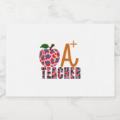 Leraar Art Apple A plus leraar Sparkling Wijnetiket (Enkel label)