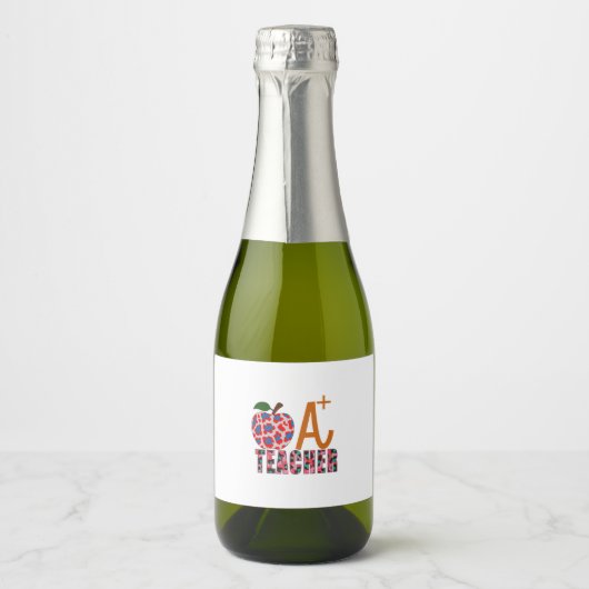 Leraar Art Apple A plus leraar Sparkling Wijnetiket (Voorkant)