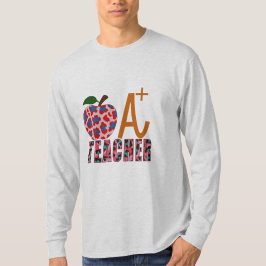 Leraar Art Apple A plus leraar T-shirt (Voorkant)